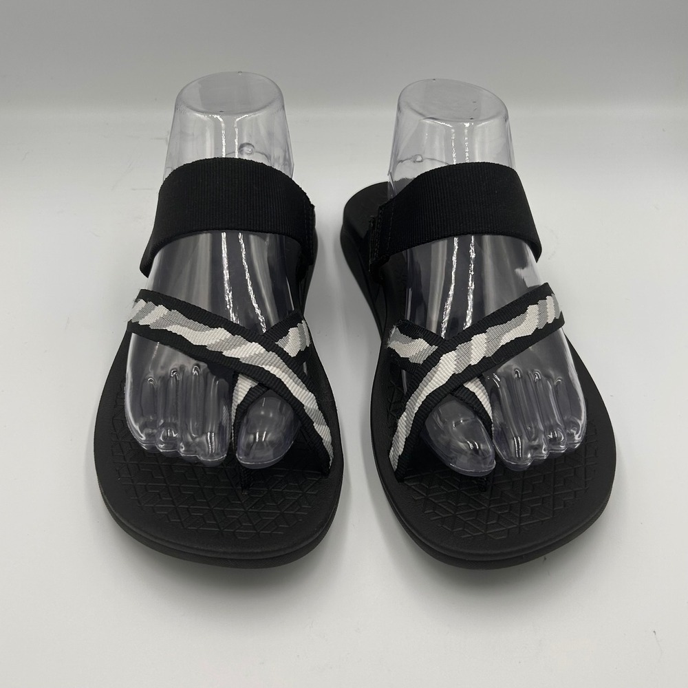 Chaco Tetra Cloud Slide Sandals Womens 10 Helix Gray Strappy Outdoors Recovery - Picture 2 of 6